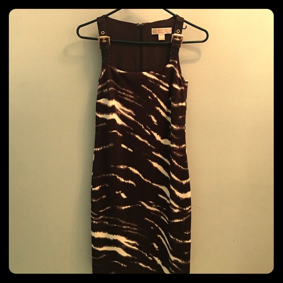 Michael Kors shift dress with buckle strap detail