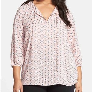 Pleione pleated back top