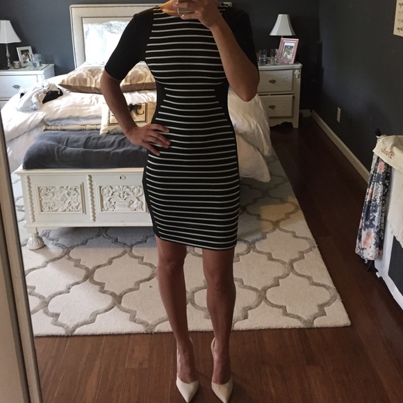 Black and White Striped Dress - Picture 2 of 3