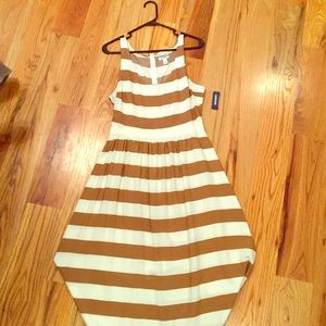 Brand new old navy dress - light brown striped!
