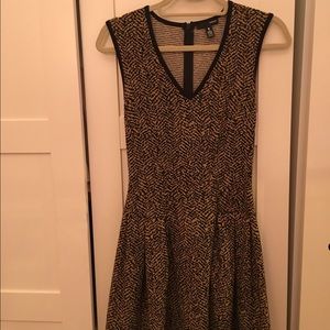 Aqua black and gold dress