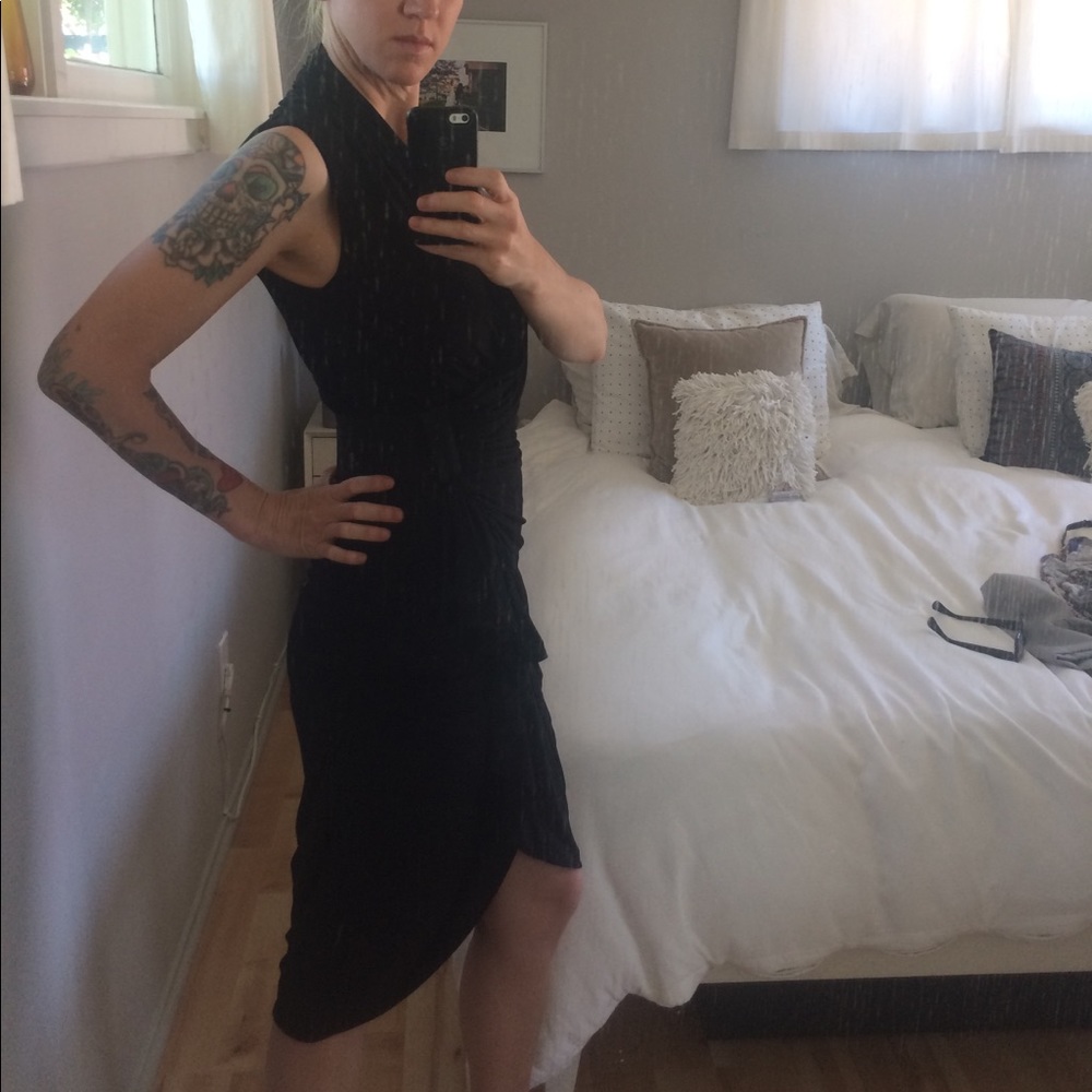 all saints stretch wrap cocktail dress