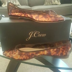 J. CREW Tortoise Peekaboo Flats
