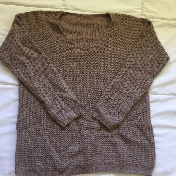 Tan knitted sweater