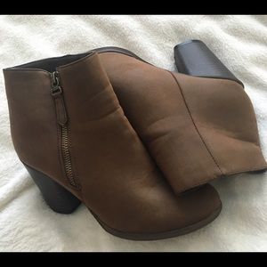 Brown ankle booties
