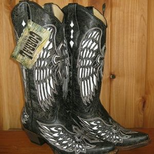*Trade*Corral boots with black and silver wing