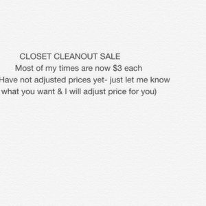 Huge sale on everything