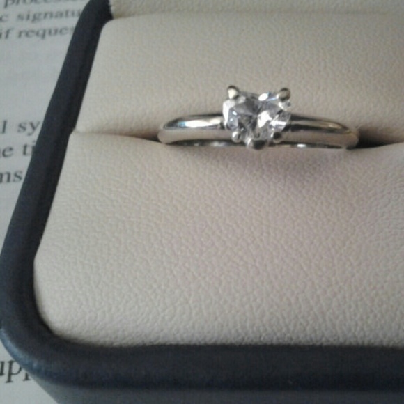 Heart shaped diamond ring