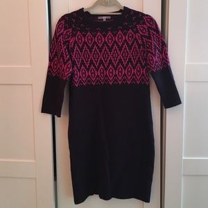 Pink and Purple Tunic Sweater Dress