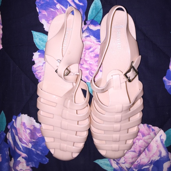 Forever 21 Caged Jelly Sandals