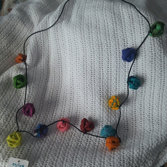 Cloth Ball Necklace
