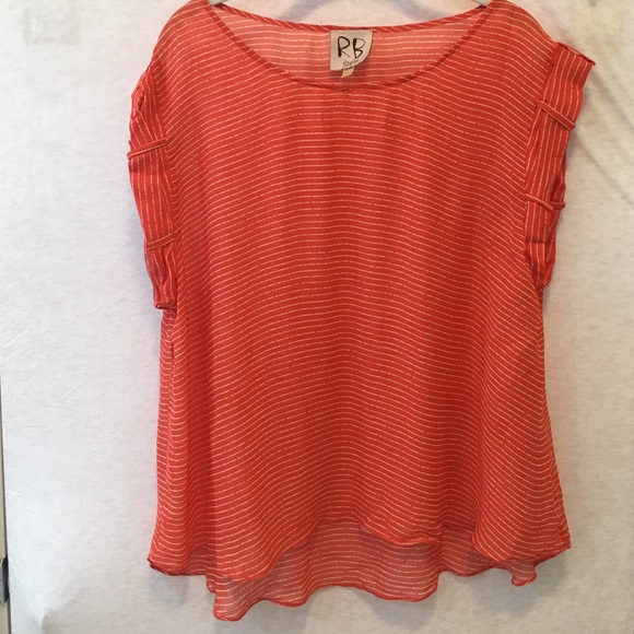 Rory Beca Orange Striped Shirt