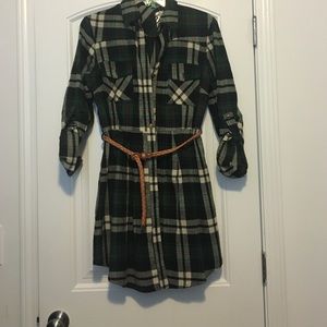 NWOT Boutique Flannel Tunic dress M