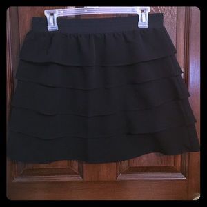 Black ruffle skirt