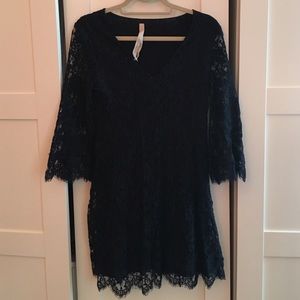Dark Blue lace cocktail dress