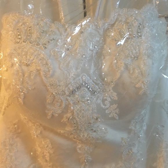 Casablanca lace with sequence wedding dress