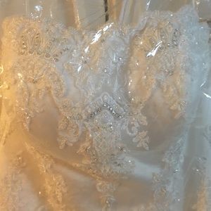 Casablanca lace with sequence wedding dress