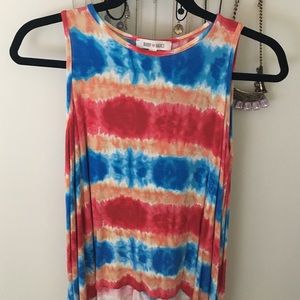 Multicolored tye dye tanktop