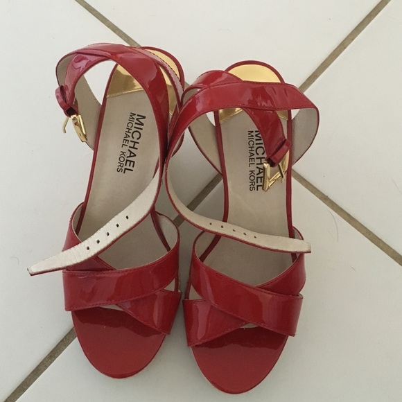 Michael Kors wedge sandals.