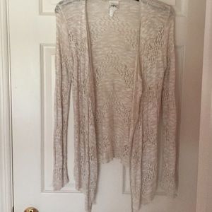 Open knit cardigan. Size M