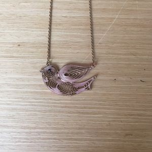 outline bird necklace