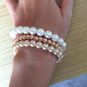 3 pearl bracelets