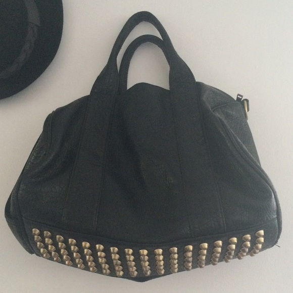 Studded Bottom Black Handbag