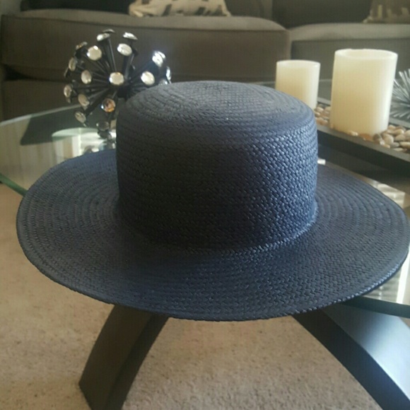 J. Crew Navy Blue Straw Hat