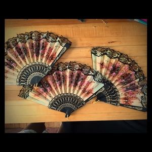 Floral flamenco fans