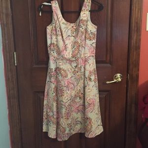 Tan knee length dress