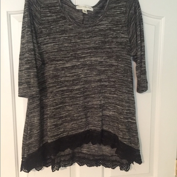 Grey with black trim tunic