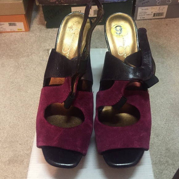 Suede Jessica Simpson heels