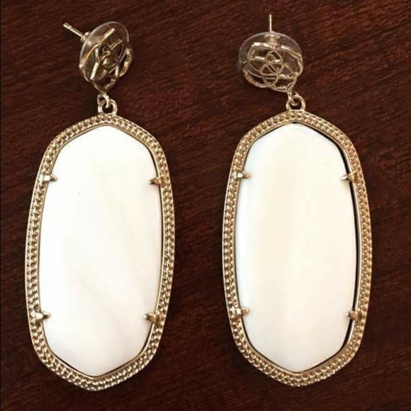 Kendra Scott White drop earrings