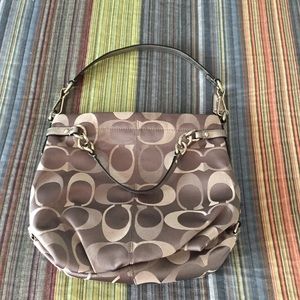 Coach Brooke Sateen Silver Gray