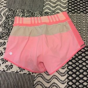 Lululemon Astro Shorts in bleached coral