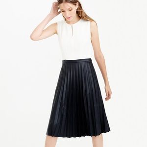Two-tone pleated combo dress with