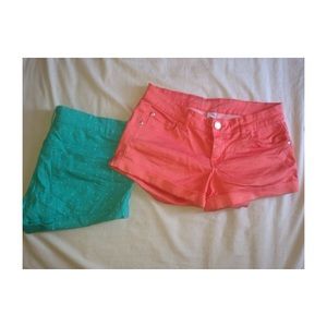 Pink and blue shorts