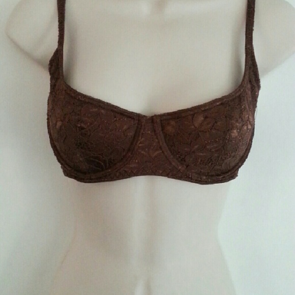 RAMPAGE Brown Lace low cut bra