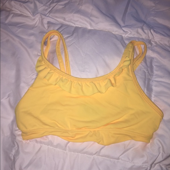 Yellow sports bra