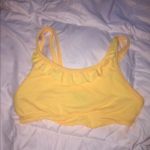 Yellow sports bra