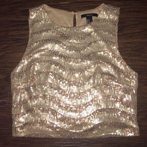 Forever 21 Gold Crop Top