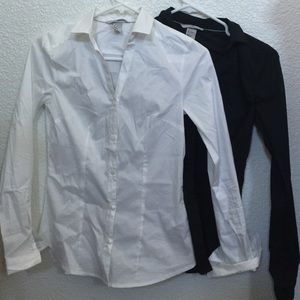 NWOT H&M White and Black Dress Shirts