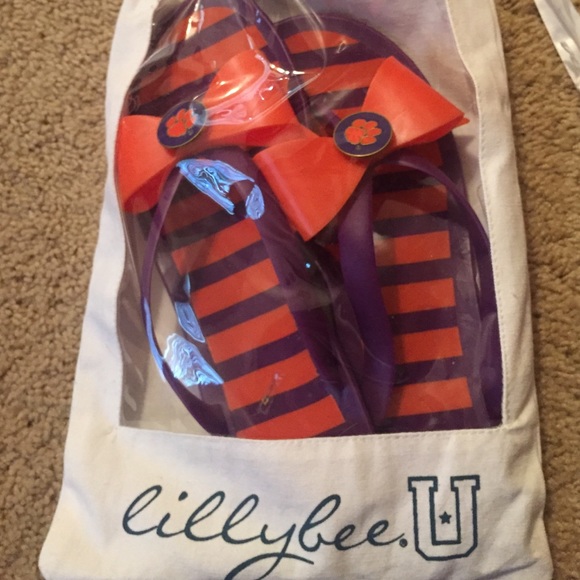 Brand new pair of Lillybee Clemson flip flops!!!