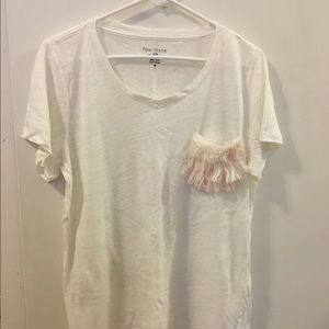 Jcrew fringe pocket tee - Never worn