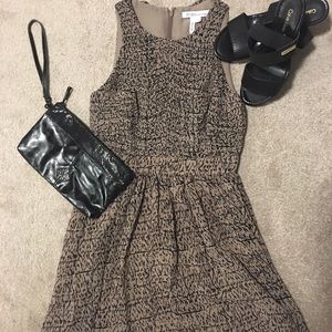 BCBG Black/Taupe Cocktail Dress