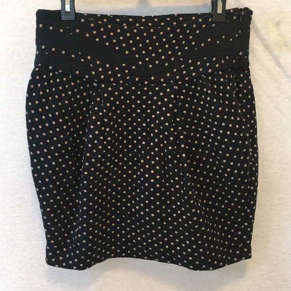 Elizabeth and James Black Polka Dot Skirt
