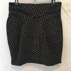 Elizabeth and James Black Polka Dot Skirt