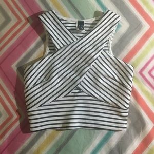 Windsor striped crop top