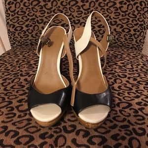 Black and white wedges