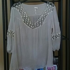 Sheer Lace Adiva Blouse-Sizes 1X